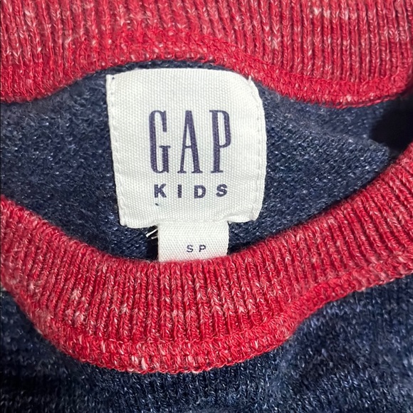 Size Small (6-7) GAP Kids Navy and Gray Long Sleeve Shirt - Picture 2 of 3
